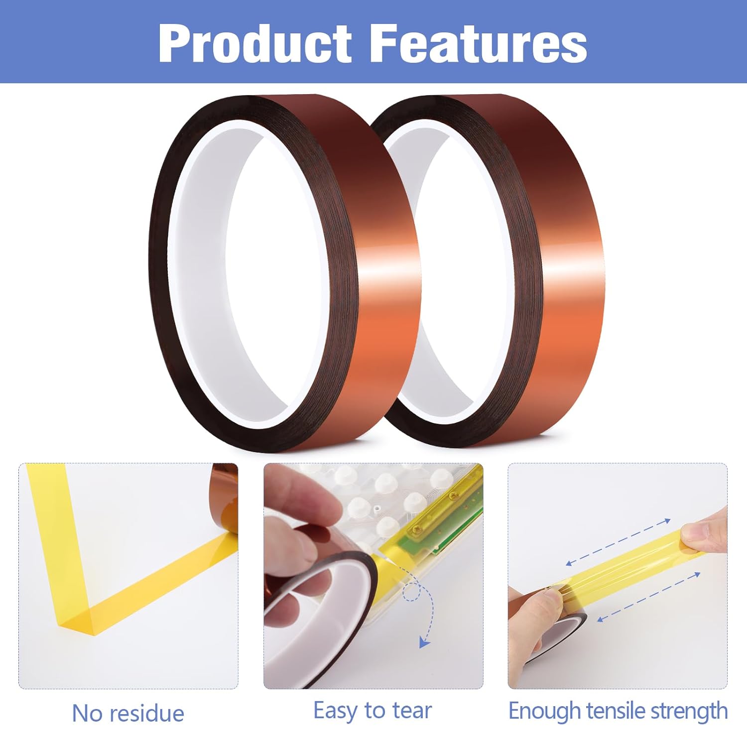 RoHS Compliant Gold Finger Kapton - Lead-Free Polyimide Tape